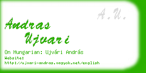 andras ujvari business card