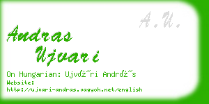 andras ujvari business card